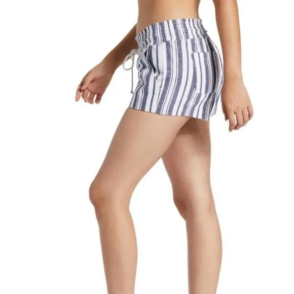Roxy Oceanside Striped Navy and White Shorts - Picture 8 of 8